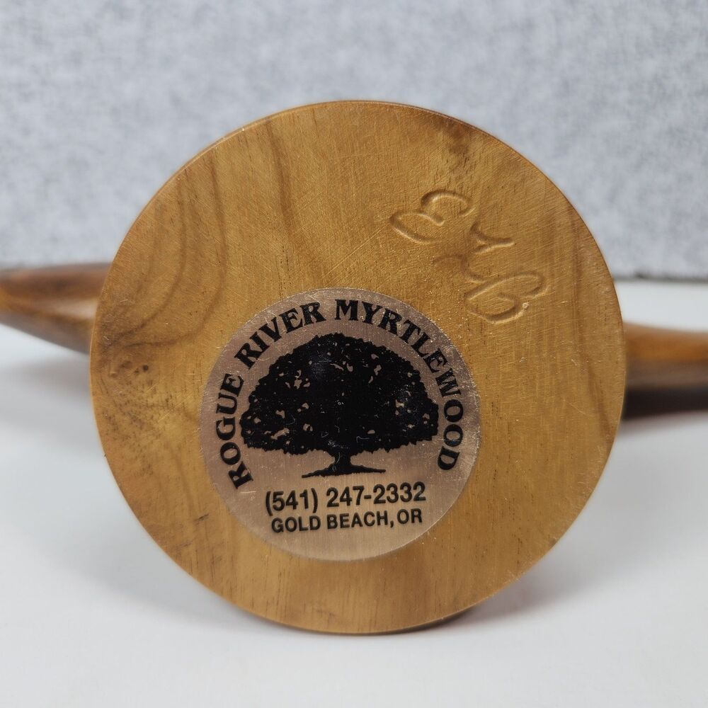 Fish Sculpture Rogue River Studio Carved Myrtlewood Signed Oregon - Picture 5 of 8